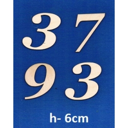 SKLEJKA #3mm Cyfra wysokość 6cm / cena 1szt dowolnej cyfry / 1313